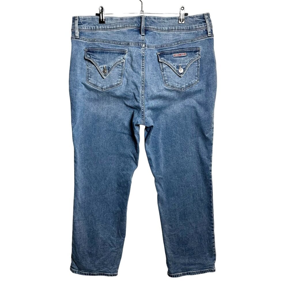 Hudson Los Angeles Flap Pocket Straight Leg Jeans Size 16 Tall | Union Jack Back